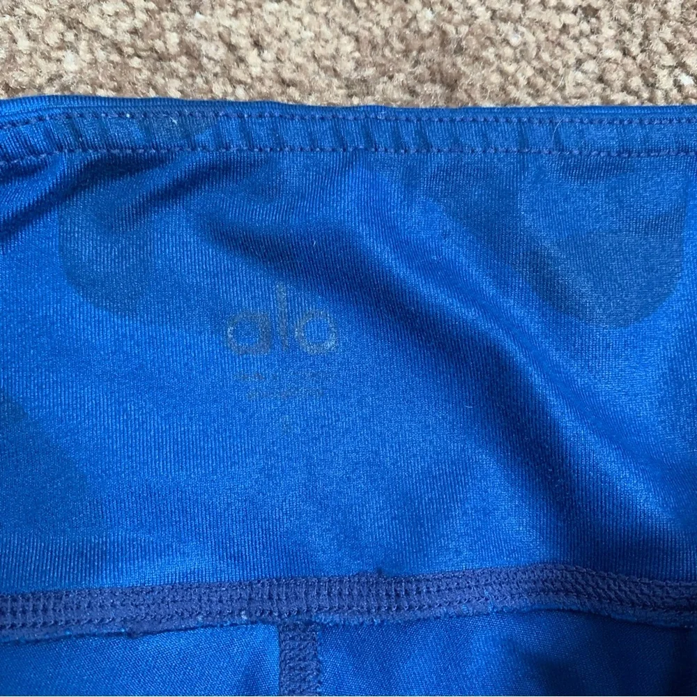 Alo Blue Camouflage Full 7/8 leggings Size S Women